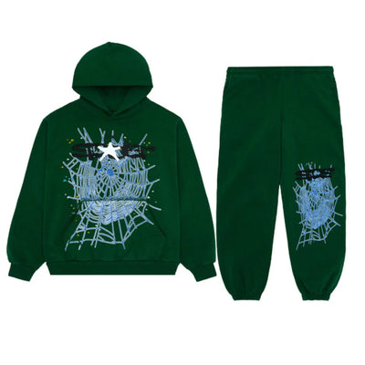 Sp5der Web Tracksuit Hunter Green